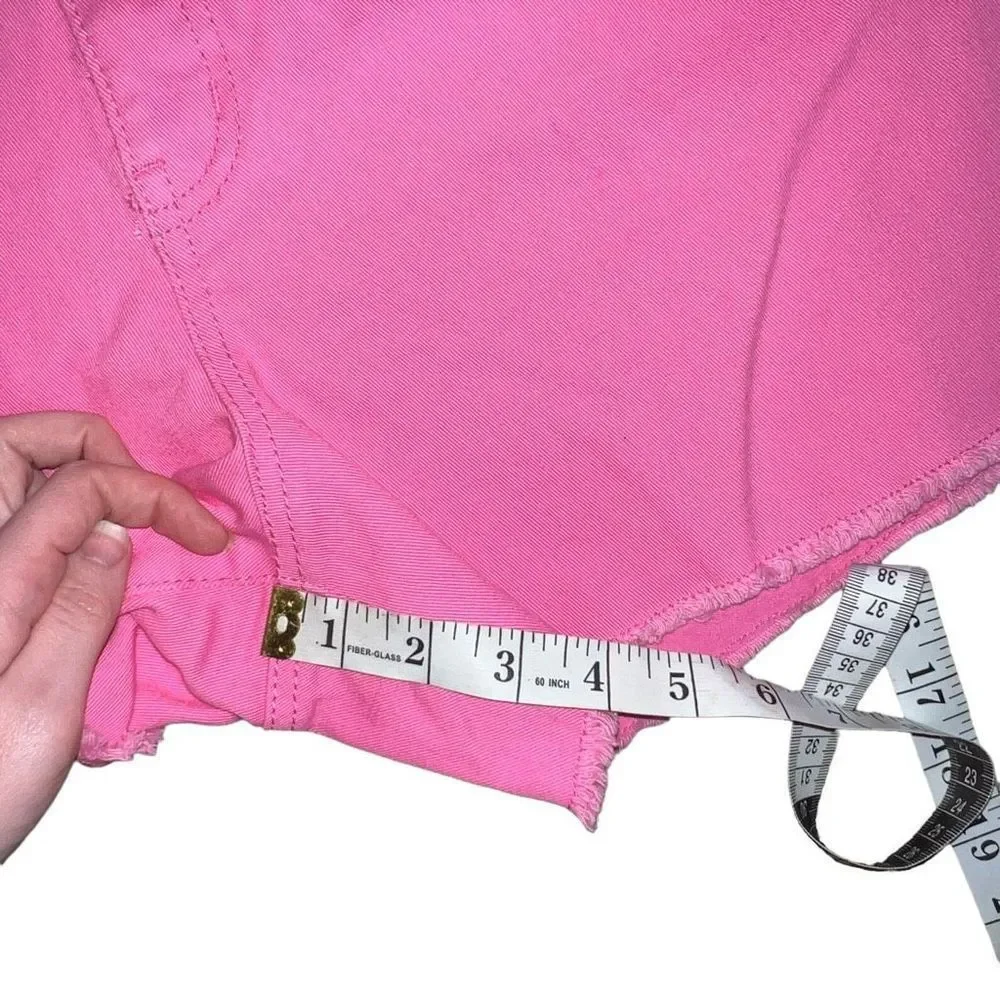NWT CROWN & IVY Pink Denim Shorts Size 16 - Picture 7 of 7